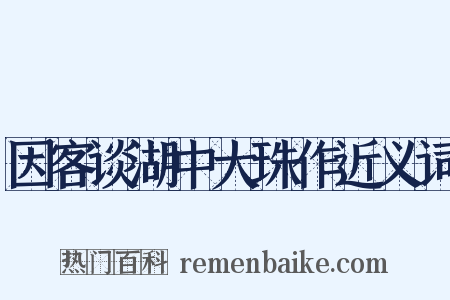 因客谈湖中大珠作近义词是什么意思的图片